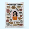 Personalized Blanket - God Says I Am - Unique Gift For Daughter, Wife, Mom