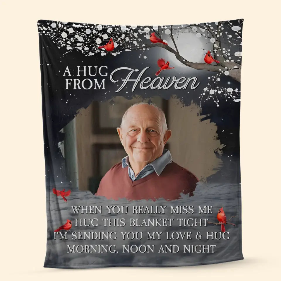 Personalized Photo Blanket - A Hug From Heaven – Soulmate Gift