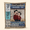 Personalized Blanket - I Can't Live Without You - Husband & Wife Christmas Gift Idea