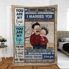 Personalized Blanket - I Can't Live Without You - Husband & Wife Christmas Gift Idea