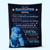 Daughter This Old Lion Will Always Have Your Back - Customized Name Blanket - Christmas Gift For Daughter