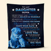 Daughter This Old Lion Will Always Have Your Back - Customized Name Blanket - Christmas Gift For Daughter