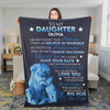 Daughter This Old Lion Will Always Have Your Back - Customized Name Blanket - Christmas Gift For Daughter