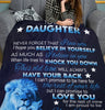 Daughter This Old Lion Will Always Have Your Back - Customized Name Blanket - Christmas Gift For Daughter