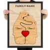 Wooden Bear Family Puzzle on Framed Poster - Custom Family Name