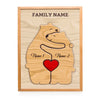 Wooden Bear Family Puzzle on Framed Poster - Custom Family Name