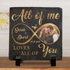 Custom Photo All Of Me Loves All Of You - Square Shaped Stone With Stand - Anniversary Gift For Wife