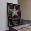 Personalized Custom Wooden Framed Poster - Star Of Fame, Best Mom, Best Dad Of The Year - Mother's Day, Father's Day Gift