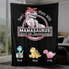 Personalized Blanket For Mom - Don't Mess With Mamasaurus