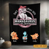 Personalized Blanket For Mom - Don't Mess With Mamasaurus