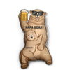 Papa Bear Custom Shaped Pillow - Father's Day Gift