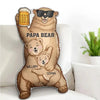 Papa Bear Custom Shaped Pillow - Father's Day Gift