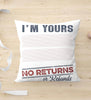 Personalized Pillow - No Returns Or Refunds Grandkids - Funny Gift For Dad, Mom, Grandma, Grandpa