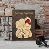 Personalized Family Names Wall Art Canvas - Elephant Family Puzzle Style