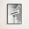 Personalized Family Name & Date Premium Framed Canvas - Vintage Street Sign Wall Art