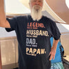 Legend, Husband, Dad And Papa Since - Family Personalized Custom Unisex T-shirt - Father's Day Gift For Dad