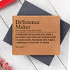 Personalized Engraved Wallet - Difference Maker - Perfect Gift for Dad, Appreciation, Leader, Friends