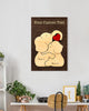 Personalized Family Names Wall Art Canvas - Elephant Family Puzzle Style