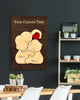 Personalized Family Names Wall Art Canvas - Elephant Family Puzzle Style