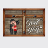 God Gave Me You Kissing Couple Gift - Personalized Poster