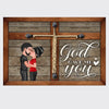 God Gave Me You Kissing Couple Gift - Personalized Poster