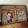 God Gave Me You Kissing Couple Gift - Personalized Poster