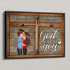 God Gave Me You Kissing Couple Gift - Personalized Poster