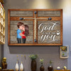 God Gave Me You Kissing Couple Gift - Personalized Poster