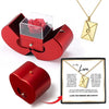 Personalized Love Letter Necklace With Luxury Forever Rose Box