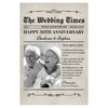 The Wedding Times Happy Anniversary -  Personalized Custom Vertical Poster