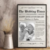 The Wedding Times Happy Anniversary -  Personalized Custom Vertical Poster