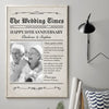 The Wedding Times Happy Anniversary -  Personalized Custom Vertical Poster