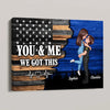 Personalized Canvas - Couple Nation Flag Gift by Occupation For Her, For Him