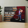 Personalized Canvas - Couple Nation Flag Gift by Occupation For Her, For Him