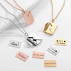 Personalized Engraved Love Letter Necklace With Rose Box