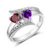 I Love You Forever - Personalized Promise Birthstones Ring