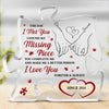 I Found My Missing Piece - Personalized Puzzle Shaped Acrylic Plaque - Anniversary Gift