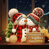 3D Effect Snowman Couple Growing Old Together - Personalized Light Box 2