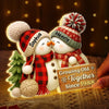 3D Effect Snowman Couple Growing Old Together - Personalized Light Box 3