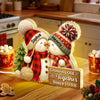 3D Effect Snowman Couple Growing Old Together - Personalized Light Box 6