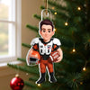 3D Effect Proud American Football Player - Personalized Acrylic Ornament 7