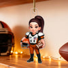 3D Effect Proud American Football Player - Personalized Acrylic Ornament 3