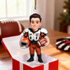 3D Effect Proud American Football Player - Personalized Acrylic Ornament 4