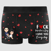 F Valentine's Day I Love You Every Day - Personalized Men's Boxer Briefs
