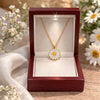 Gold Daisy Necklace Mockup 1
