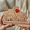 Wooden Elephant Family 3