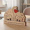 Wooden Elephant Family 4