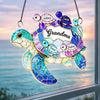 Mom Grandma Sea Turtle - Personalized Suncatcher Ornament 4
