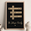 Family Names In Crossword Personalized Vertical Poster