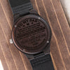 Dad My Hero, Engraved Wooden Watch, Father's Day Gift Idea For Dad